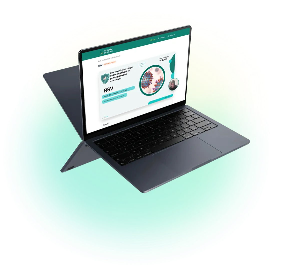 Platforma Custom-Med Lite na laptopie